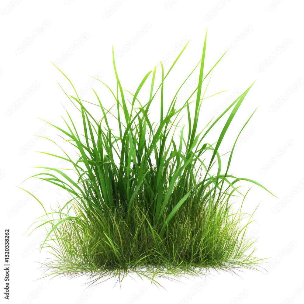 Obraz premium green grass on white background