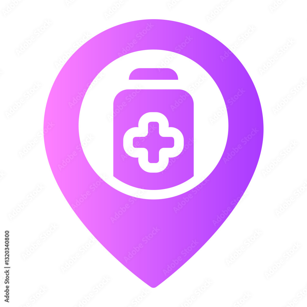 Obraz premium hospital Gradient icon
