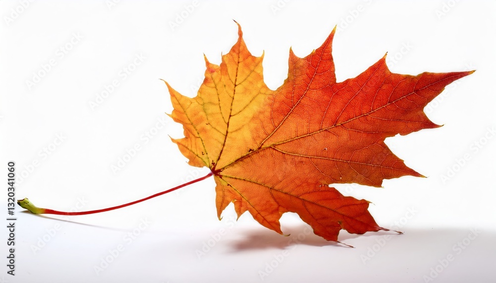 maple leaf flying isolated on isolated white background maple leaf flying isolated on isolated white background
