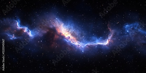 Wallpaper Mural Cosmic Nebula in Deep Space with Stars and Bright Ethereal Light Effect Torontodigital.ca