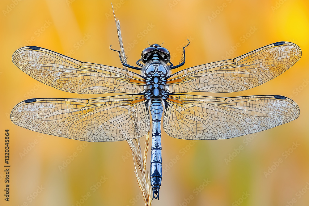 Macro Photography of a Dragonfly: Close-Up Details of Translucent Wings and Natural Beauty in Ecosystem Habitat Macro Photography of a Dragonfly: Close-Up Details of Translucent Wings and Natural Beauty in Ecosystem Habitat