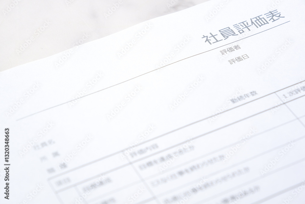 人員配置や昇進・昇給などを考慮する際に使用する「社員評価表」
人員配置や昇進・昇給などを考慮する際に使用する「社員評価表」