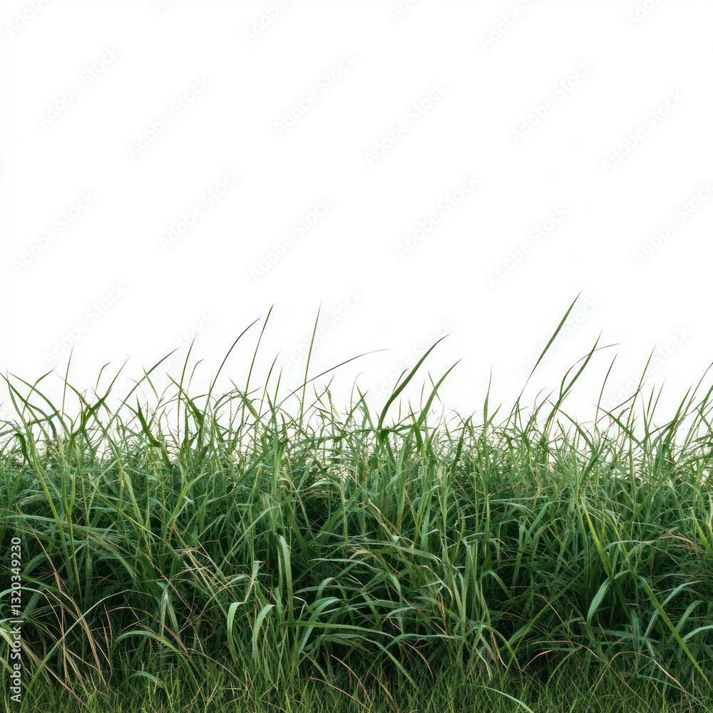 Obraz premium green grass on white background