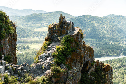 Картината върху платно natural landmark of Altai rock fucking finger