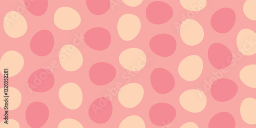 Pink Easter eggs pattern background. Vector seamless pattern with decorative eggs for the site, printing on fabric, gift wrapping and wallpaper. Easter