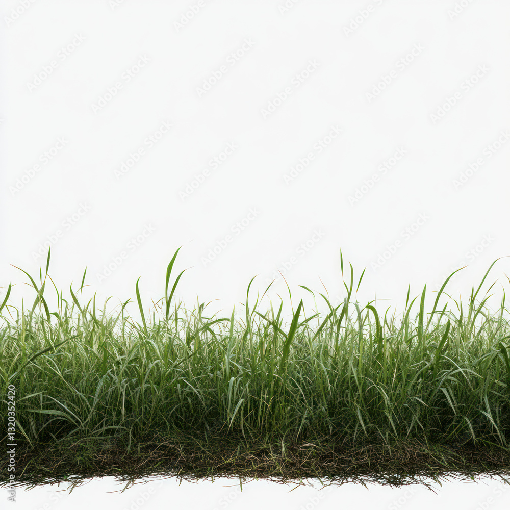 Fototapeta premium green grass on white background