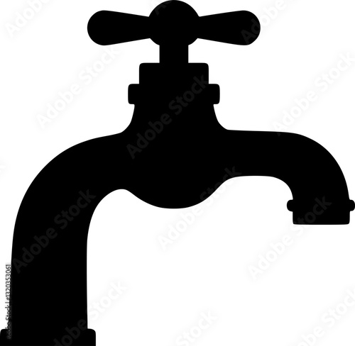 Water faucet in drawing style isolated vector. Hand drawn object illustration for your presentation, teaching materials or others.
