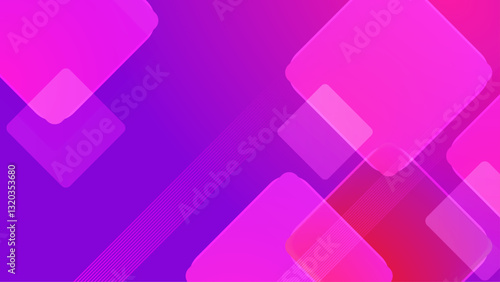 Abstract pink and purple gradient background with translucent squares, ideal for modern digital designs, website backgrounds, and technology design