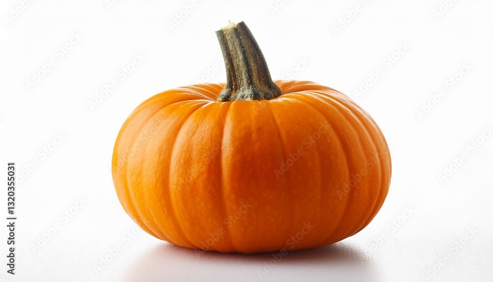 single mini pumpkin isolated on white