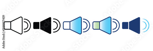  Speaker Icon Icon Set Multiple Style Collection
