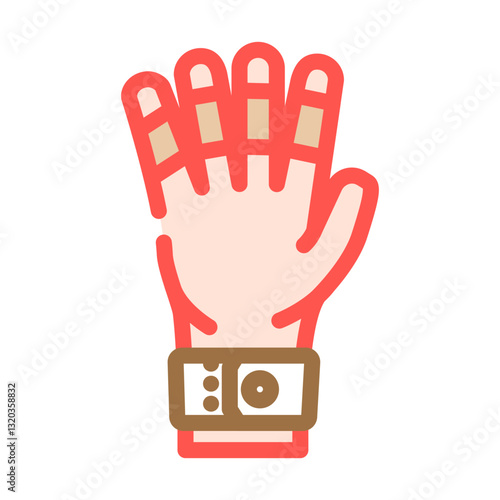 neoprene gloves water trip tourism color icon vector illustration