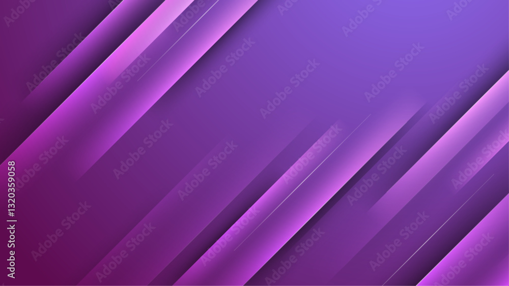 Fototapeta premium Abstract stylish purple gradient horizontal banner background vector illustration, perfect for business presentation, elegant design, or banner