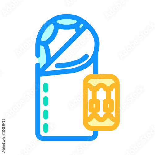 ultralightweight sleeping bag color icon vector illustration