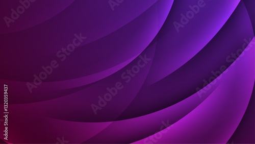 elegant dark purple gradient abstract background with overlapping curve vector illustration, perfect for modern poster, dynamic design, or digital background