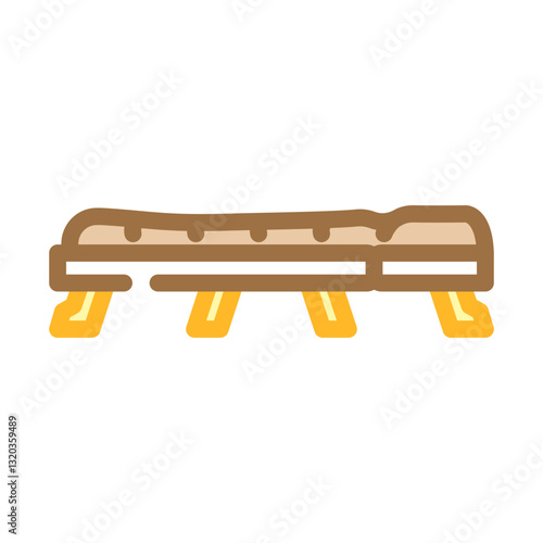 four season sleeping bag color icon vector illustration