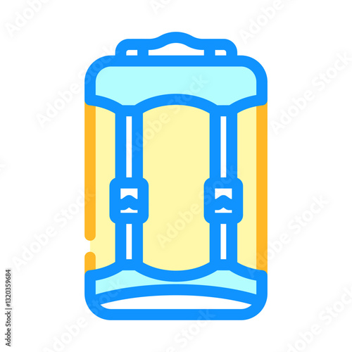 compression bag sleeping bag color icon vector illustration