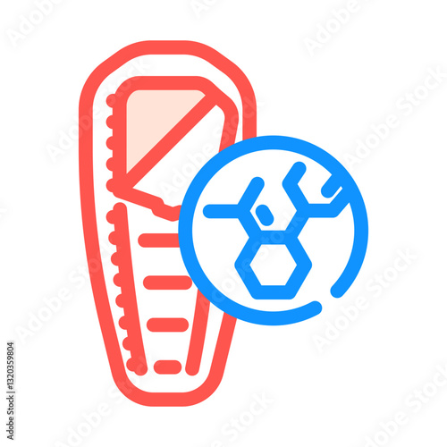 synthetic sleeping bag color icon vector illustration