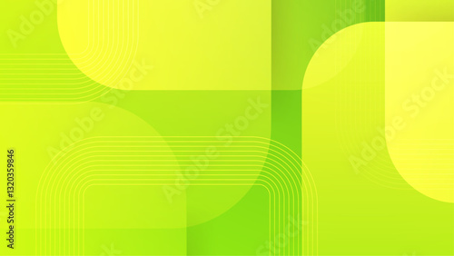 trendy green gradient abstract background with overlapping shapes vector illustration, perfect for banner, digital poster, or business presentation