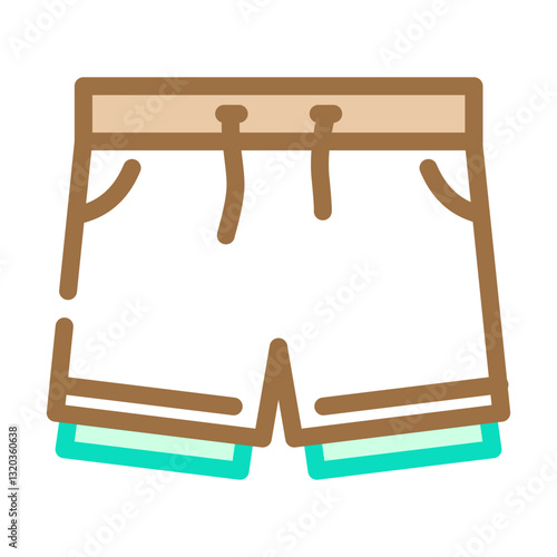 shorts running accessories color icon vector illustration