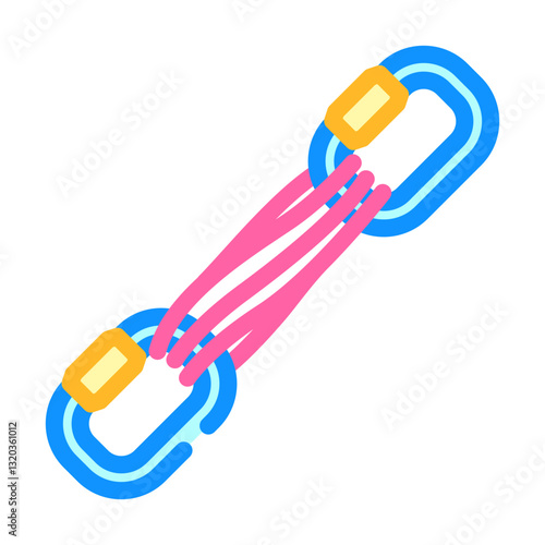 slings rock climbing color icon vector illustration