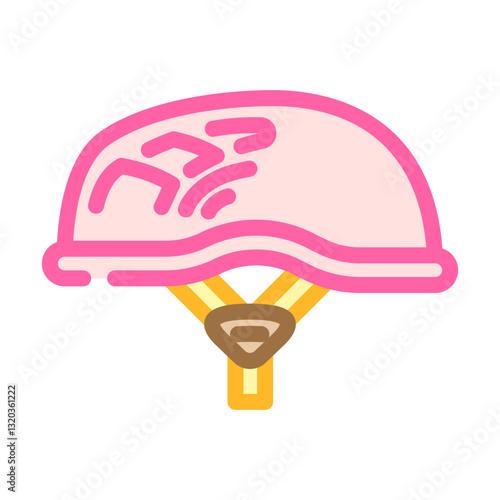 helmet rock climbing color icon vector illustration