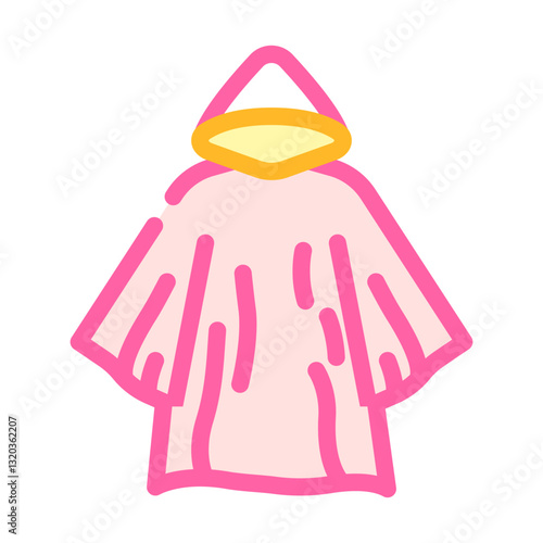 poncho tent ultralight hiking color icon vector illustration