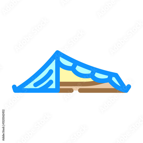 ultralight tent color icon vector illustration