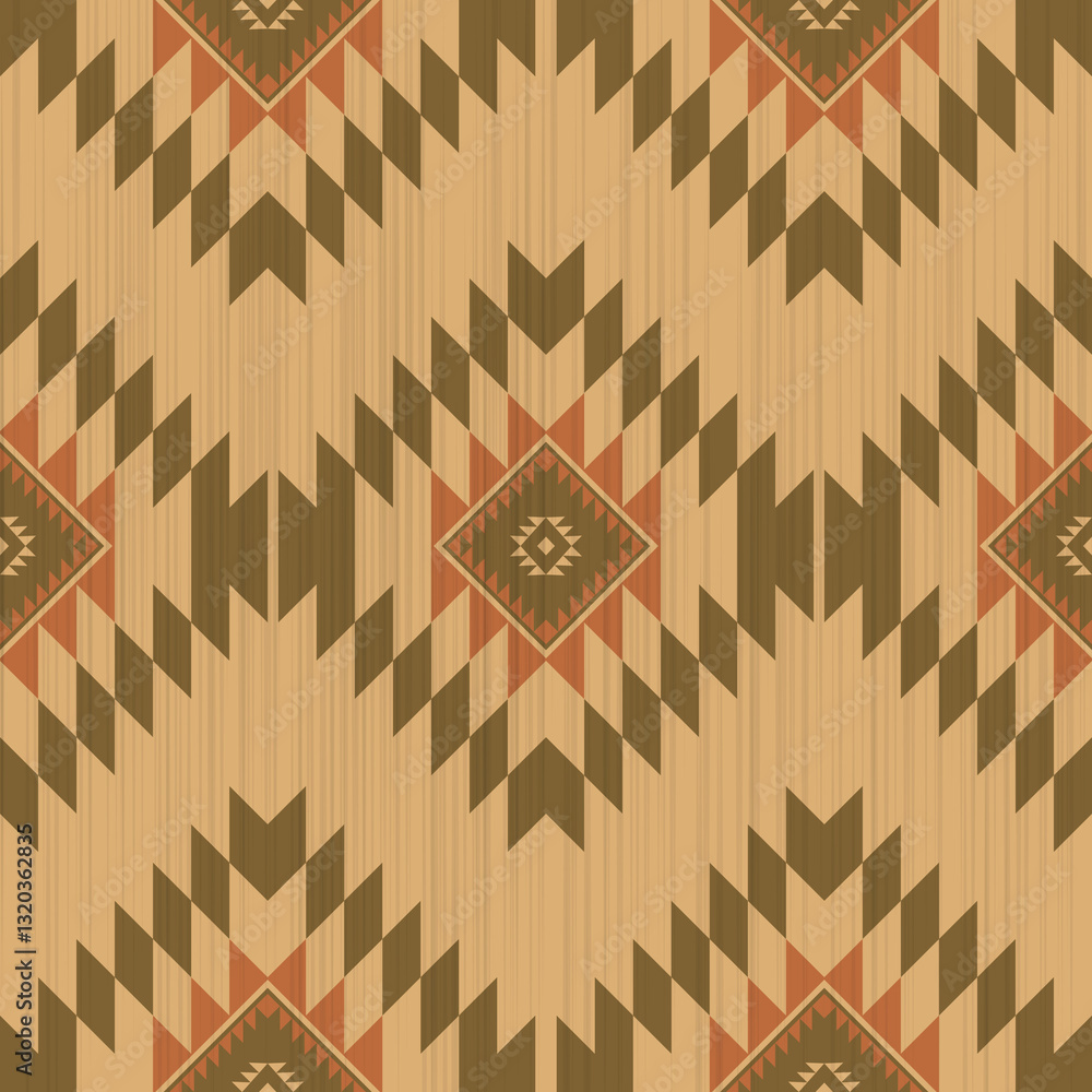 American tribal ethnic native pattern.Traditional Navajo,Aztec,Apache,Southwest and Mexican style fabric pattern. American tribal ethnic native pattern.Traditional Navajo,Aztec,Apache,Southwest and Mexican style fabric pattern.