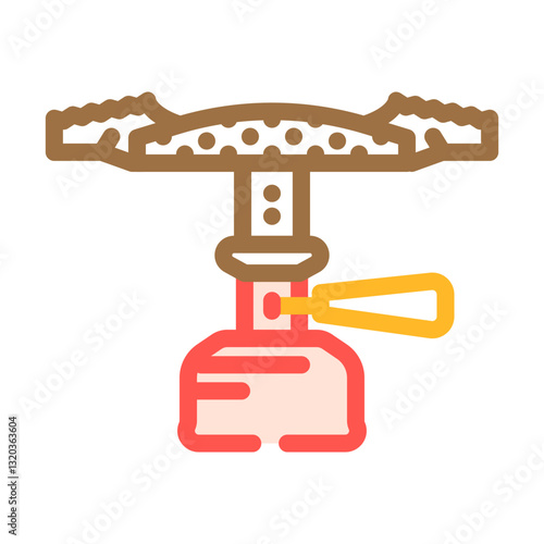 butane gas burner stove color icon vector illustration