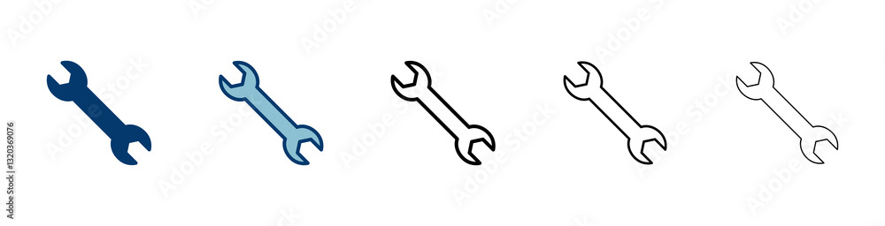 wrench icon vector isolated on white background. Wrench vector icon. Spanner symbol wrench icon vector isolated on white background. Wrench vector icon. Spanner symbol