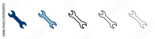 wrench icon vector isolated on white background. Wrench vector icon. Spanner symbol