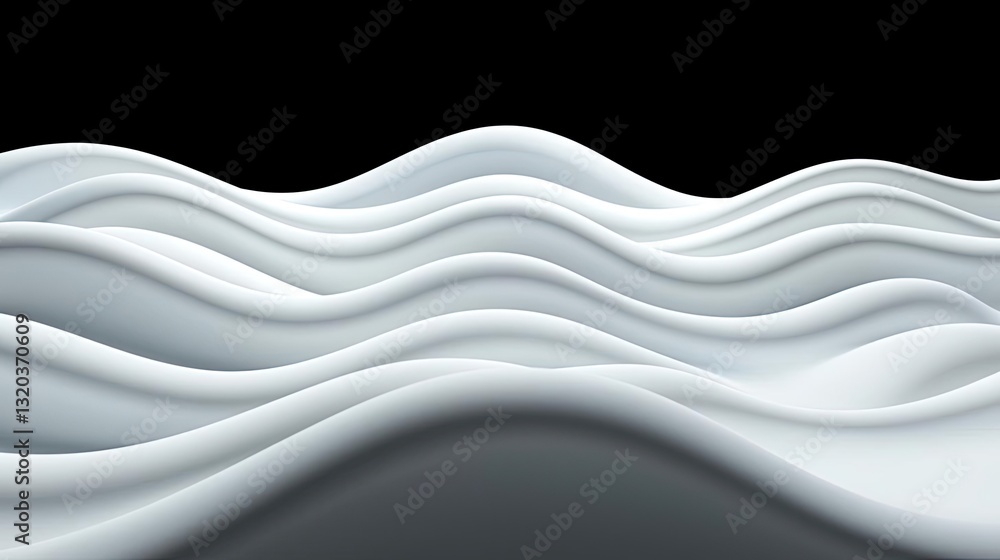 Obraz premium Abstract concept art background idea. Abstract waves create a smooth, flowing texture against a dark background.
