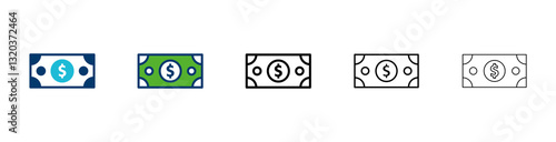 Money icon vector isolated on white background. Money vector icon. Dollar icon