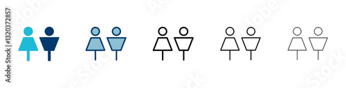 Man and woman icon vector isolated on white background. male and female symbol