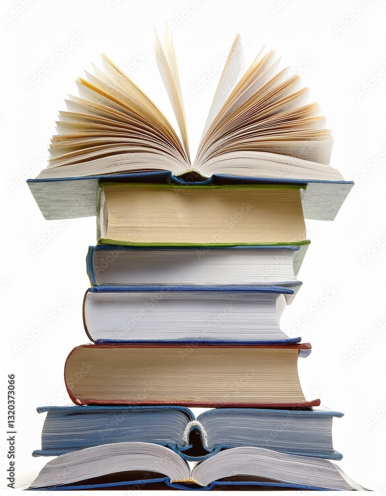 Fototapeta premium Stack of Open Books