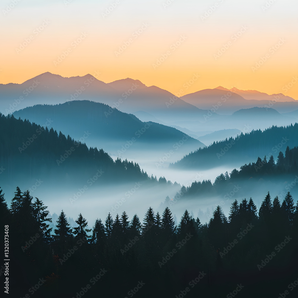 Obraz premium sunrise in the mountains