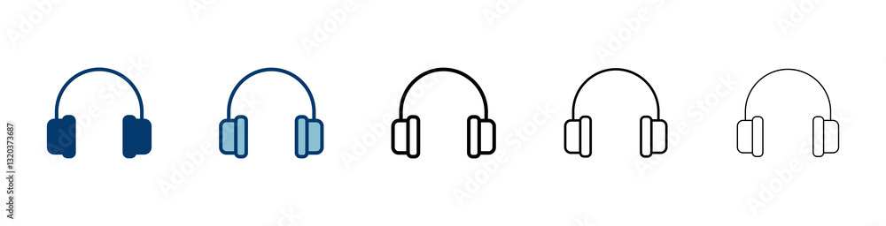 Headphone icon vector isolated on white background. Headphone vector icon. Call us Headphone icon vector isolated on white background. Headphone vector icon. Call us