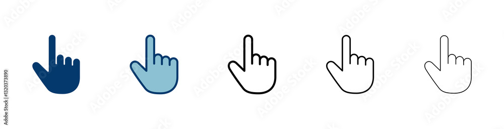 Hand click icon vector isolated on white background. pointer icon vector. hand cursor icon vector Hand click icon vector isolated on white background. pointer icon vector. hand cursor icon vector
