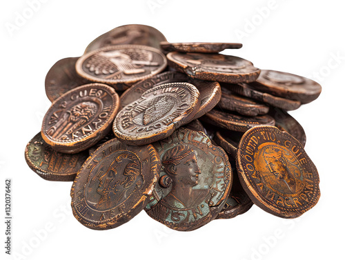 A Pile of Ancient Roman Coins: A Glimpse into History