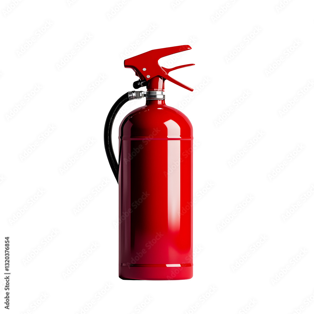 Red Fire Extinguisher Isolated on White Background, 3D Render Red Fire Extinguisher Isolated on White Background, 3D Render