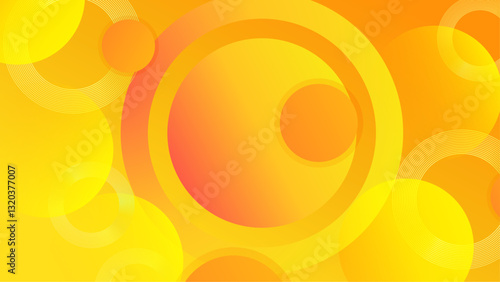 yellow and orange gradient overlapping circles abstract background vector illustration, great for wallpaper, poster, or business project