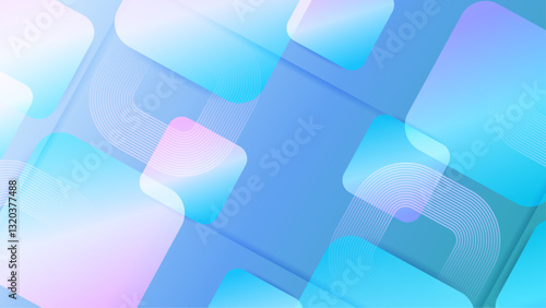 stylish soft blue and pink squares gradient abstract background vector illustration, perfect for presentation design, business project, or digital poster