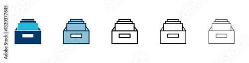Archive folders icon vector isolated on white background. binders vector icon. Archive storage icon.