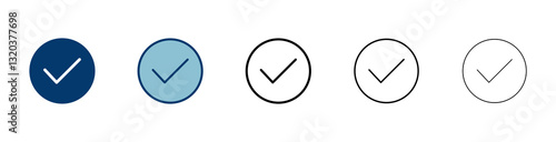 Approved icon vector isolated on white background. Certified Medal Icon vector. check mark