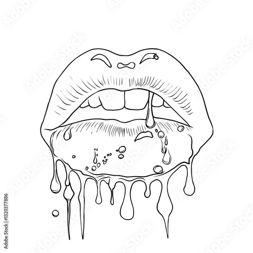 hand drawn vector illustration of an ice cream