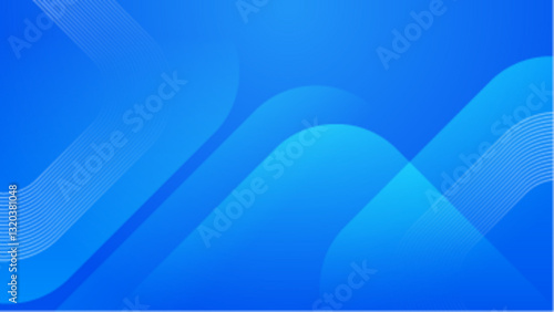 Abstract blue gradient background with overlapping geometric vector illustration