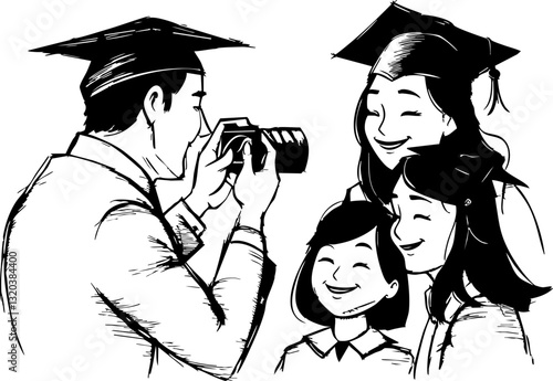 Graduation celebration photoshoot school event indoor close-up joy and achievement