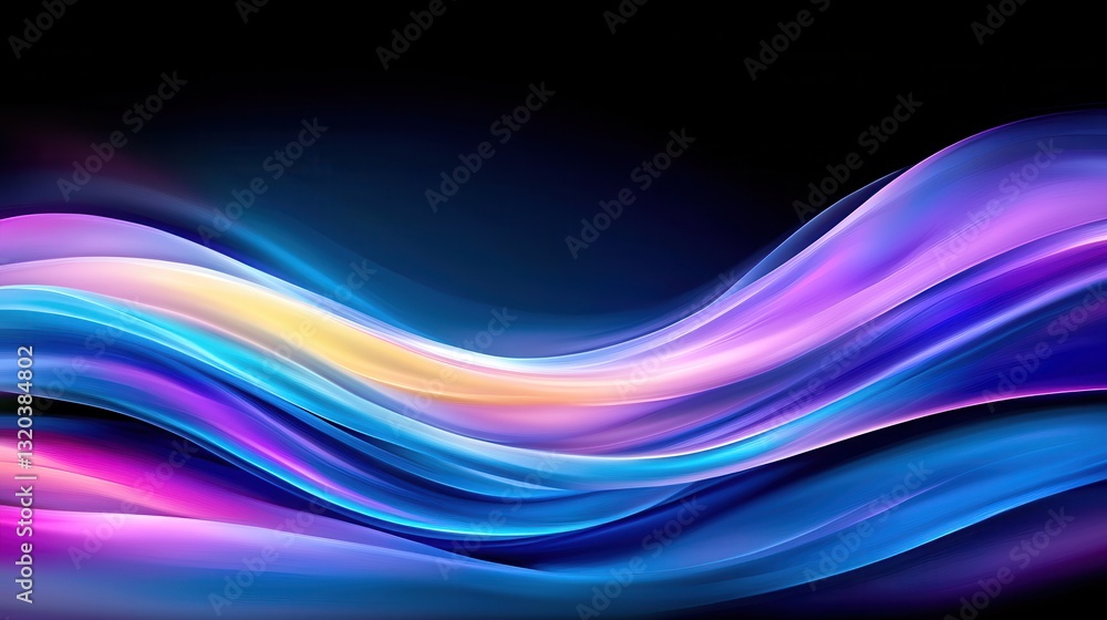 Abstract Digital Artwork Representing the Female Voice Through Vibrant Transformative Waves Abstract Digital Artwork Representing the Female Voice Through Vibrant Transformative Waves