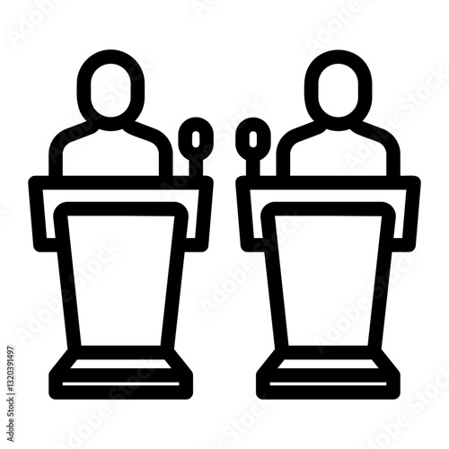 democracy Line Icon