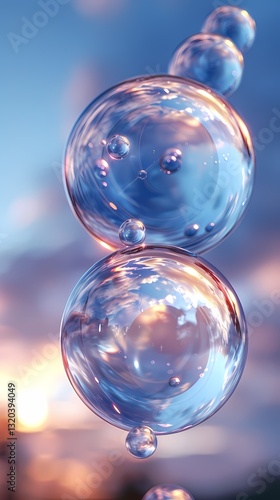 Wallpaper Mural Digital technology blue glass abstract sphere poster background Torontodigital.ca